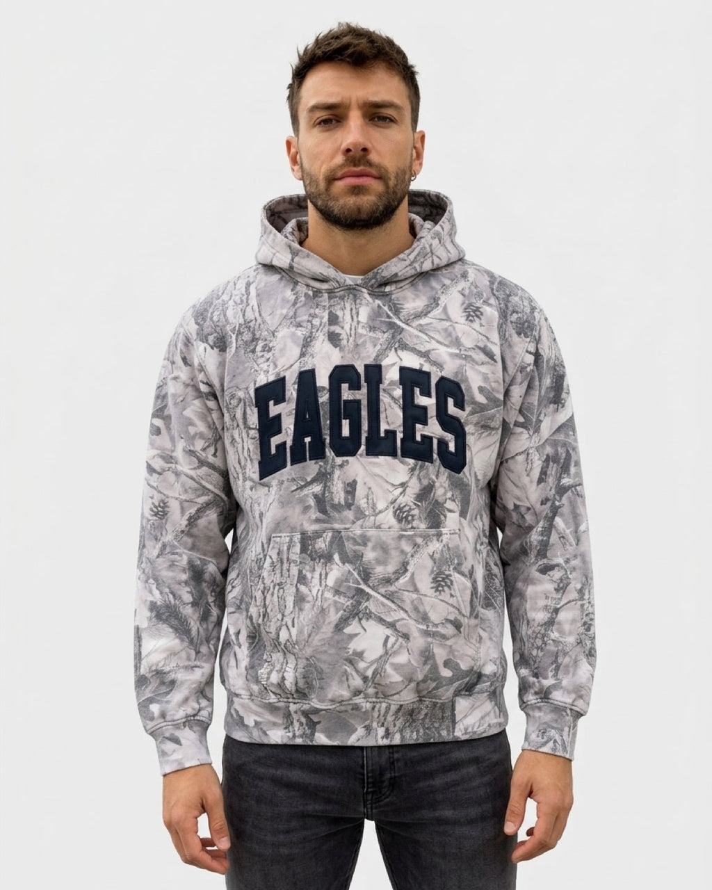 Vintage Grey Camo Hoodie