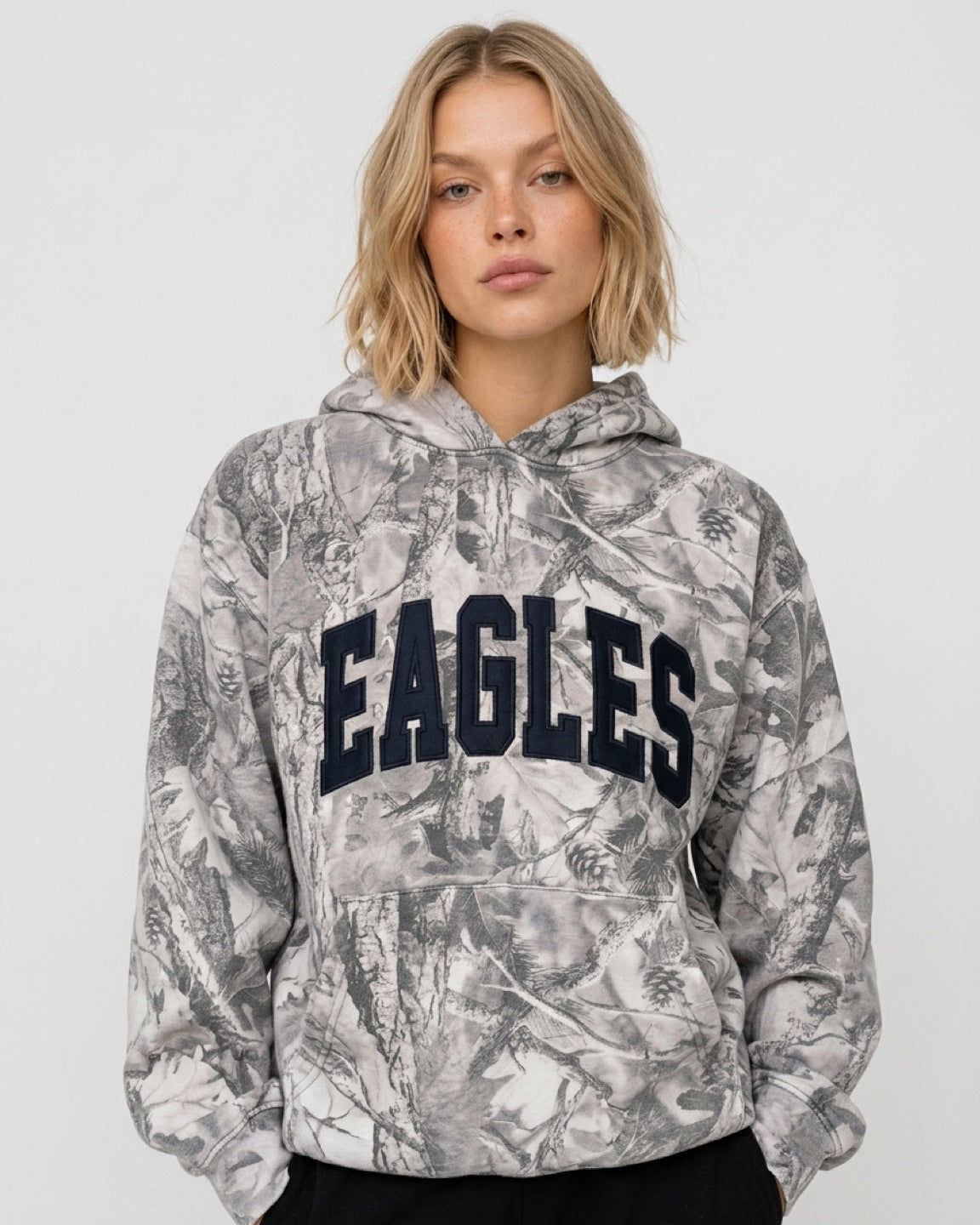 Vintage Grey Camo Hoodie