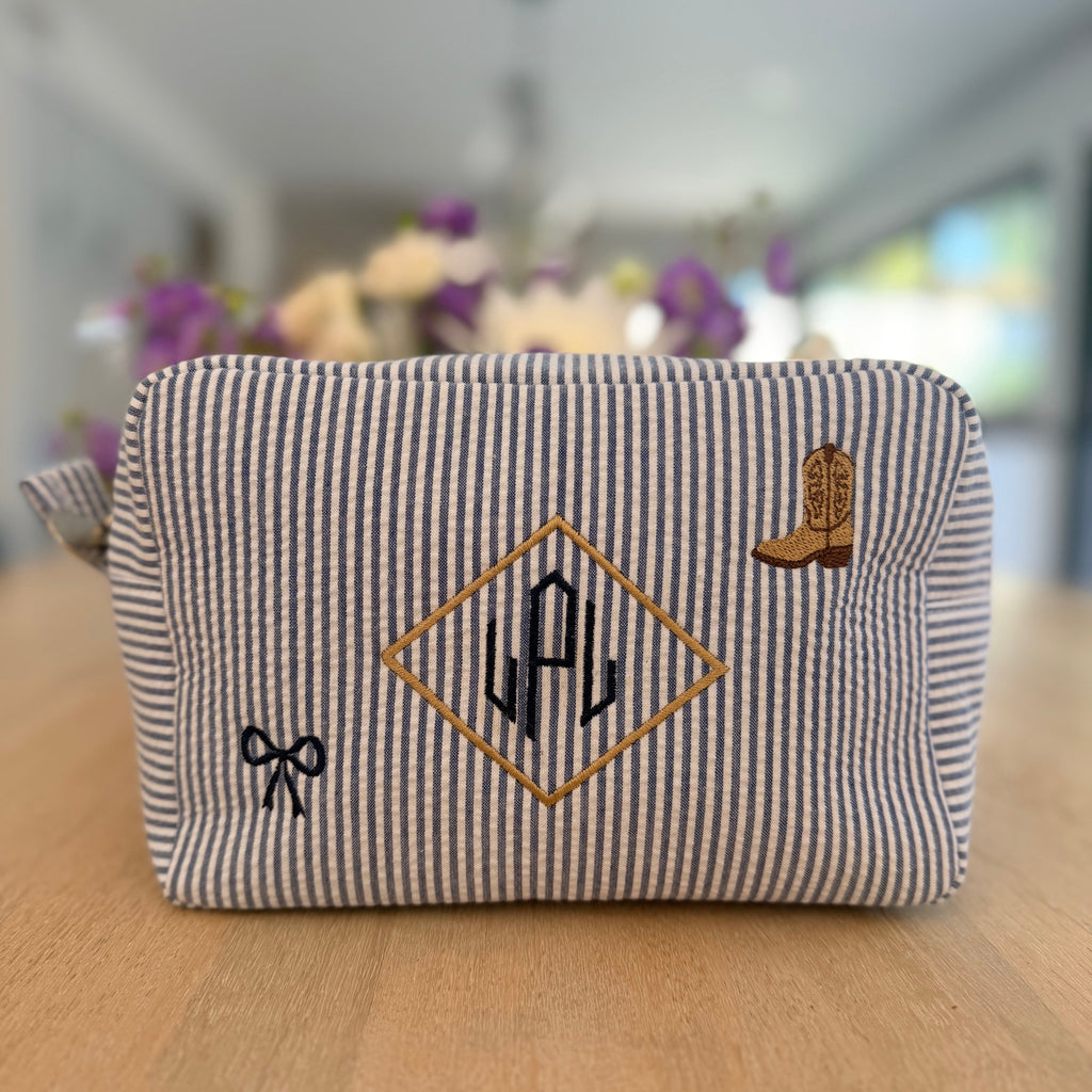 The Icon Edit Seersucker Pouch