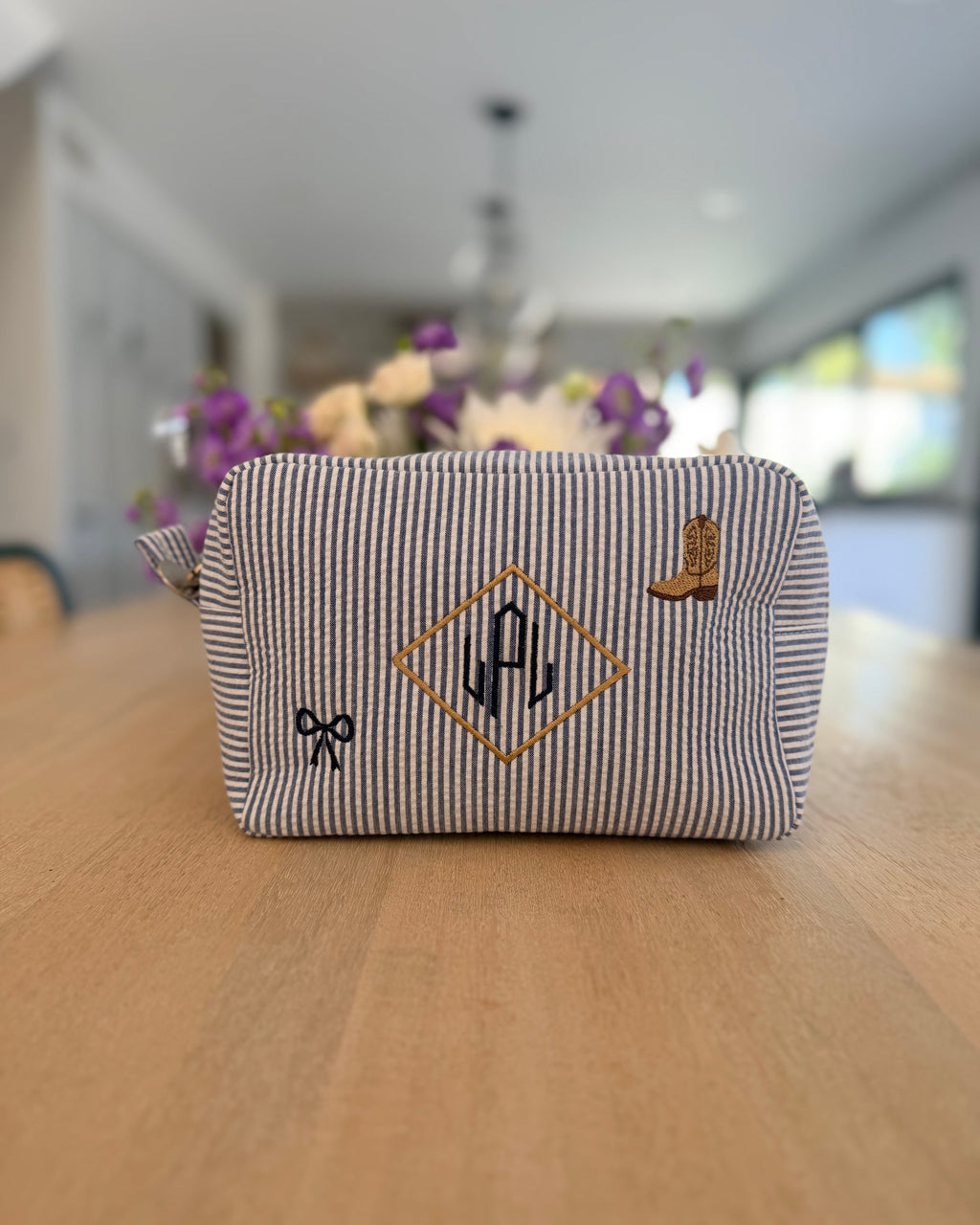 The Icon Edit Seersucker Pouch